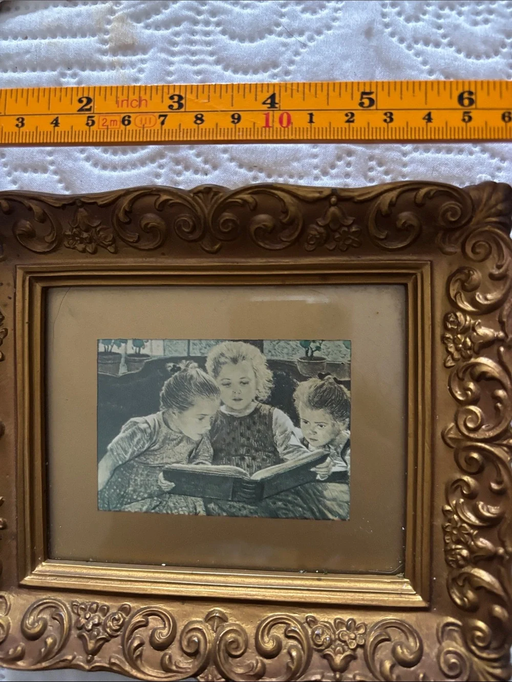 Ornate Gold Decorative Picture Frame - Gold and duck Print